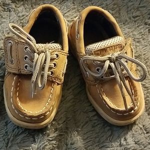 Toddler sperry's brown leather sz 5 toddler